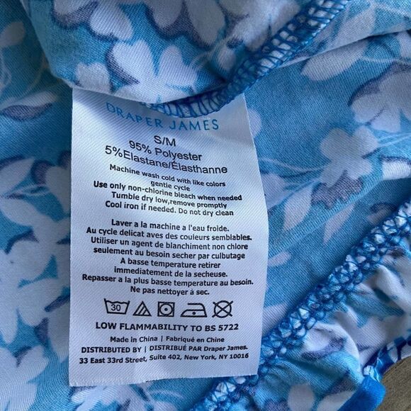 NEW Draper James Ruffle Nightie in Blue Shadow Floral Size S/M - Picture 5 of 5